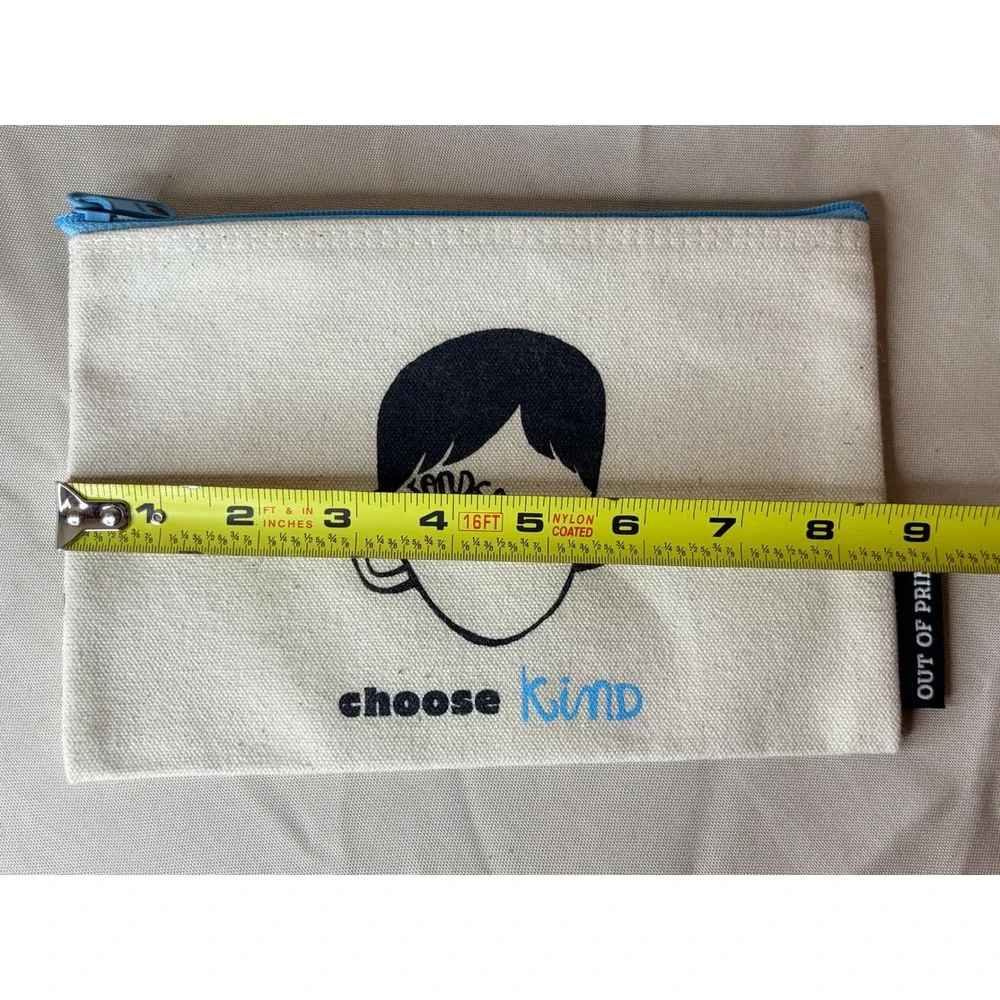 Out of Print Wonder Choose Kind Canvas Zipper Pouch Bag R.J. Palacio Space Print